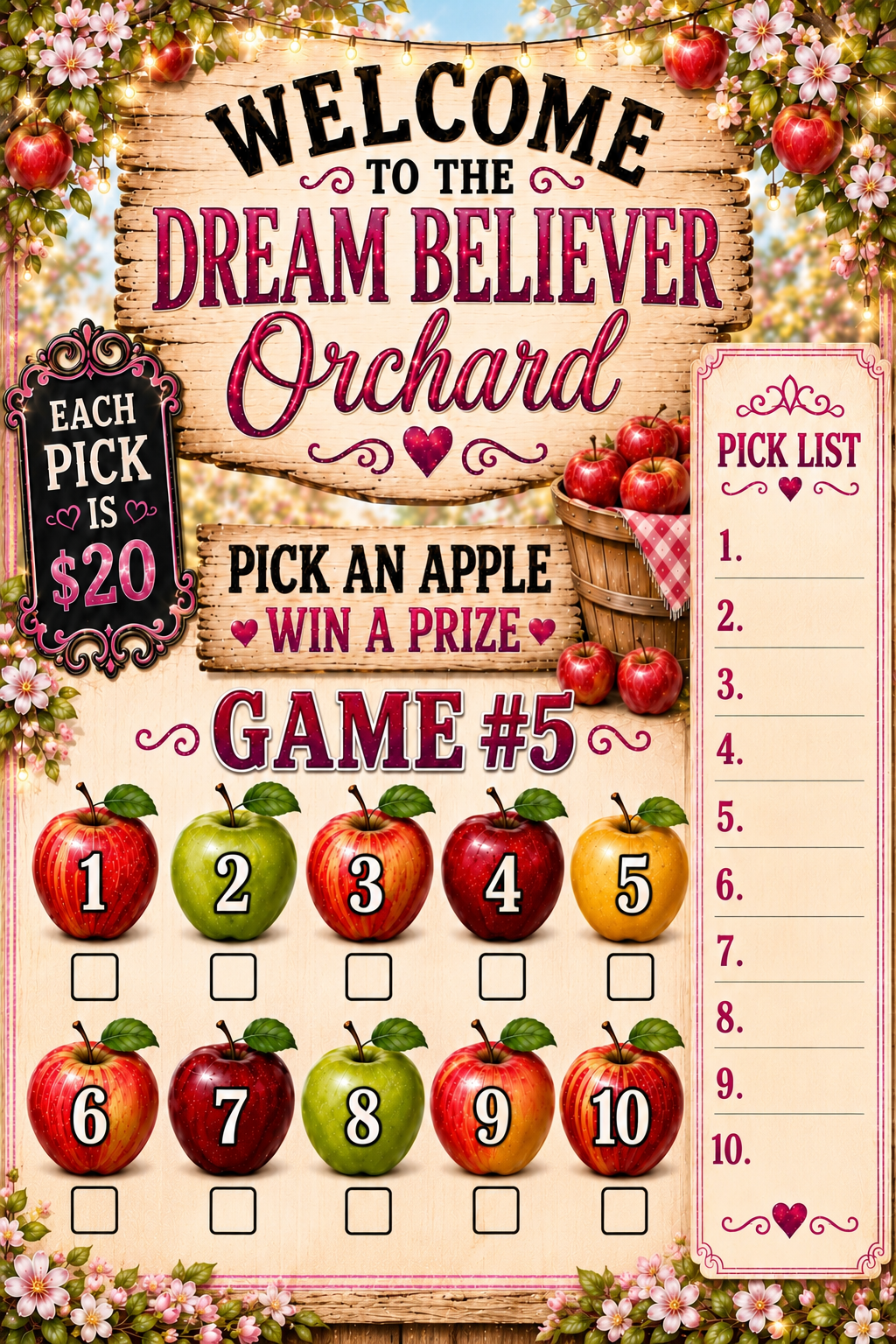 Apple Picking Dream Believer Style- GAME 5