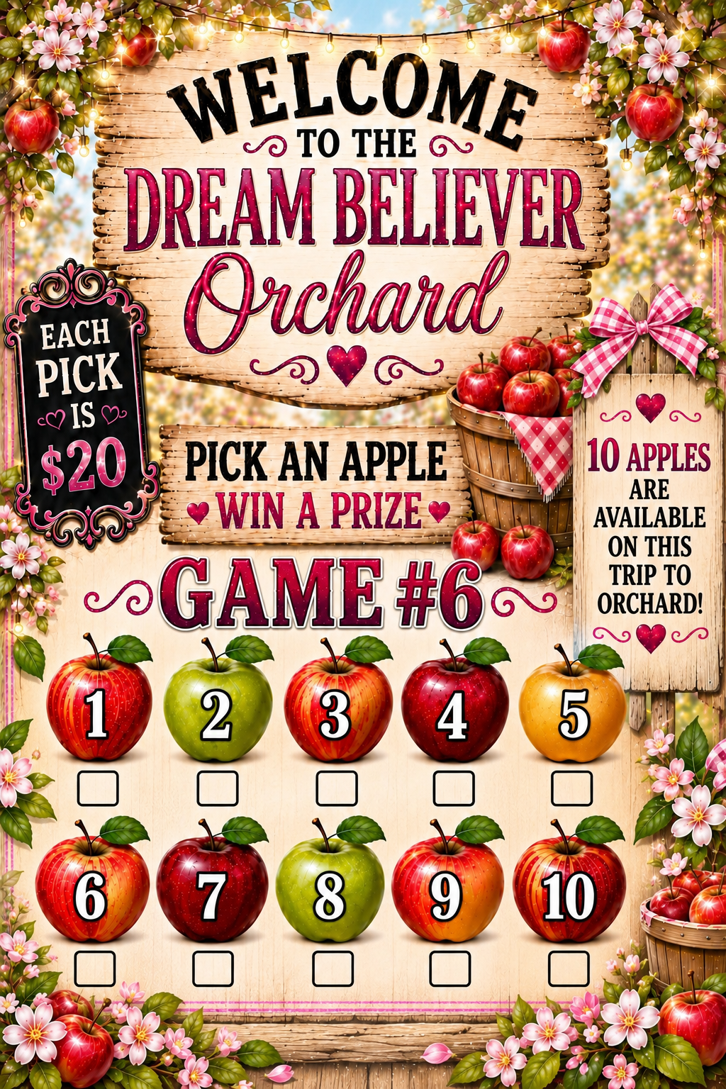 Apple Picking Dream Believer Style- GAME 6